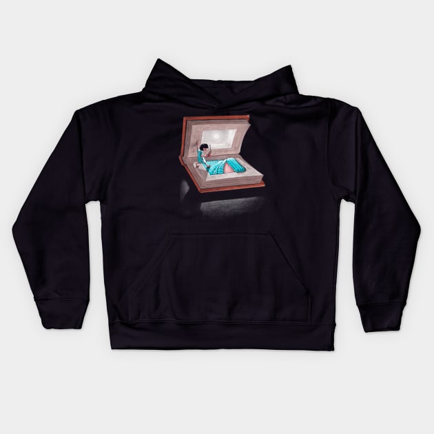 Into reading Kids Hoodie by Moi Escudero